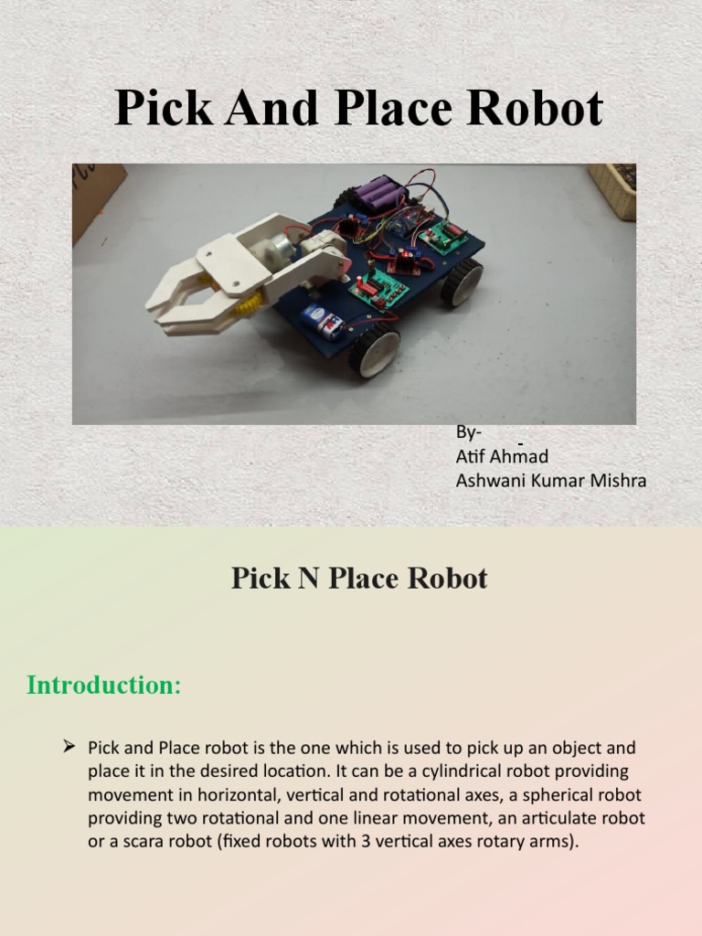 Pick and Place Robot Overview | PDF | Rotation Around A Fixed Axis | Robot