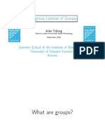 Subgroup Lattices of Groups: Summer School of The Institute of Mathematics University of Silesiain Katowice Brenna