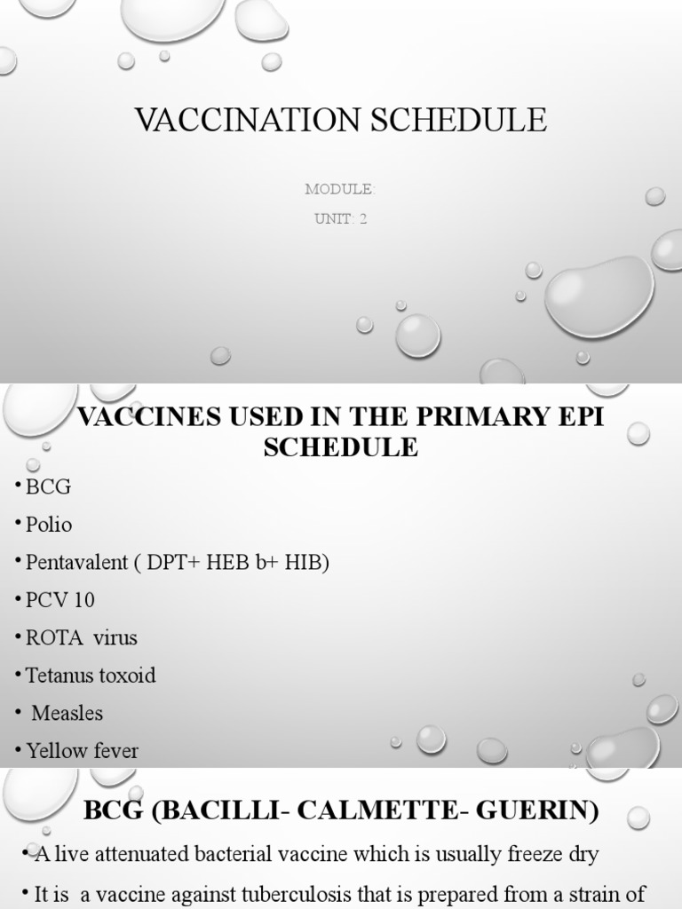 Vaccination Schedule | PDF | Vaccines | Health Sciences