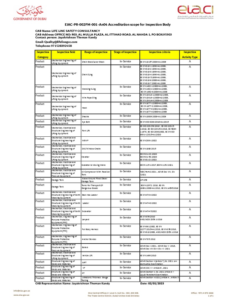 Eiac pr 002 fm 001 an04 rev 3 ib scope pdf equipment engineering