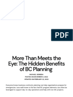 More Than Meets The Eye - The Hidden Benefits of BC Planning %