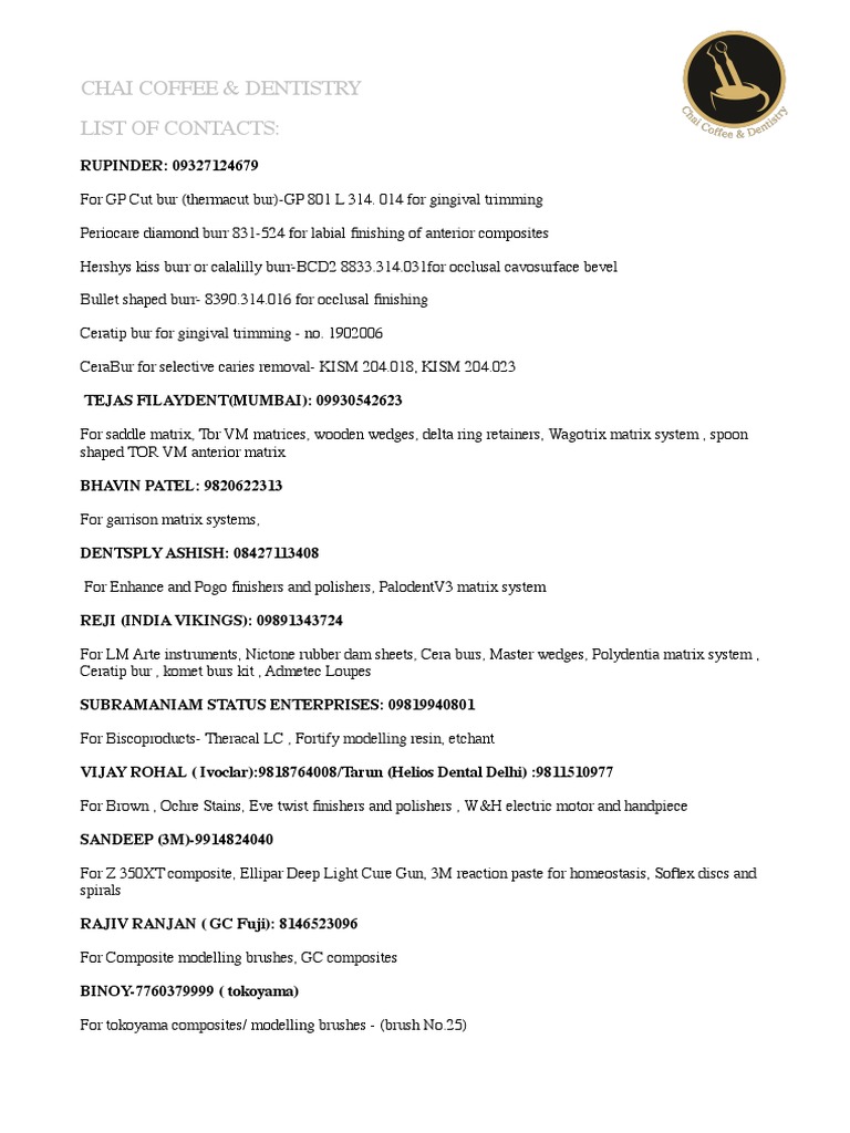 Ccd contacts list pdf