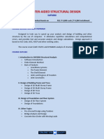 Computer-Aided Structural Design: DURATION: 16 Hrs + Unlimited Hands-On FEE: P 4,800 Cash / P 4,900 Installment