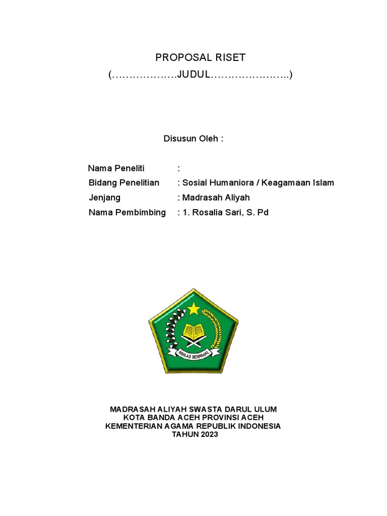 Format Tugas Riset Ma Darul Ulum | PDF