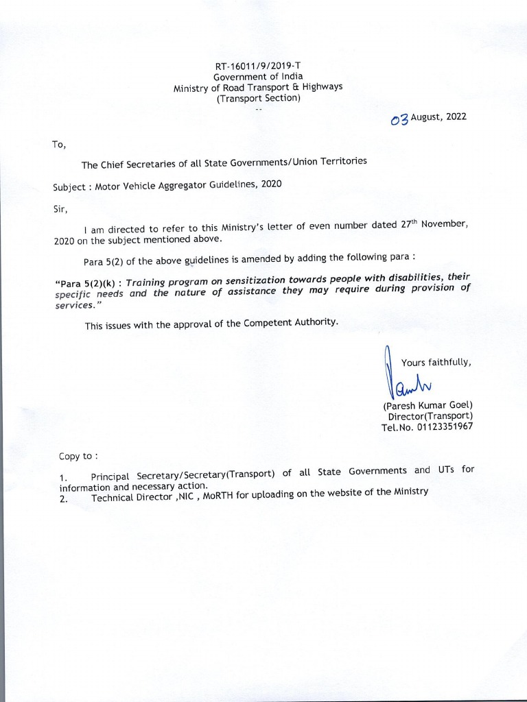 Motor Vehicle Aggregators Guidelines2020 PDF