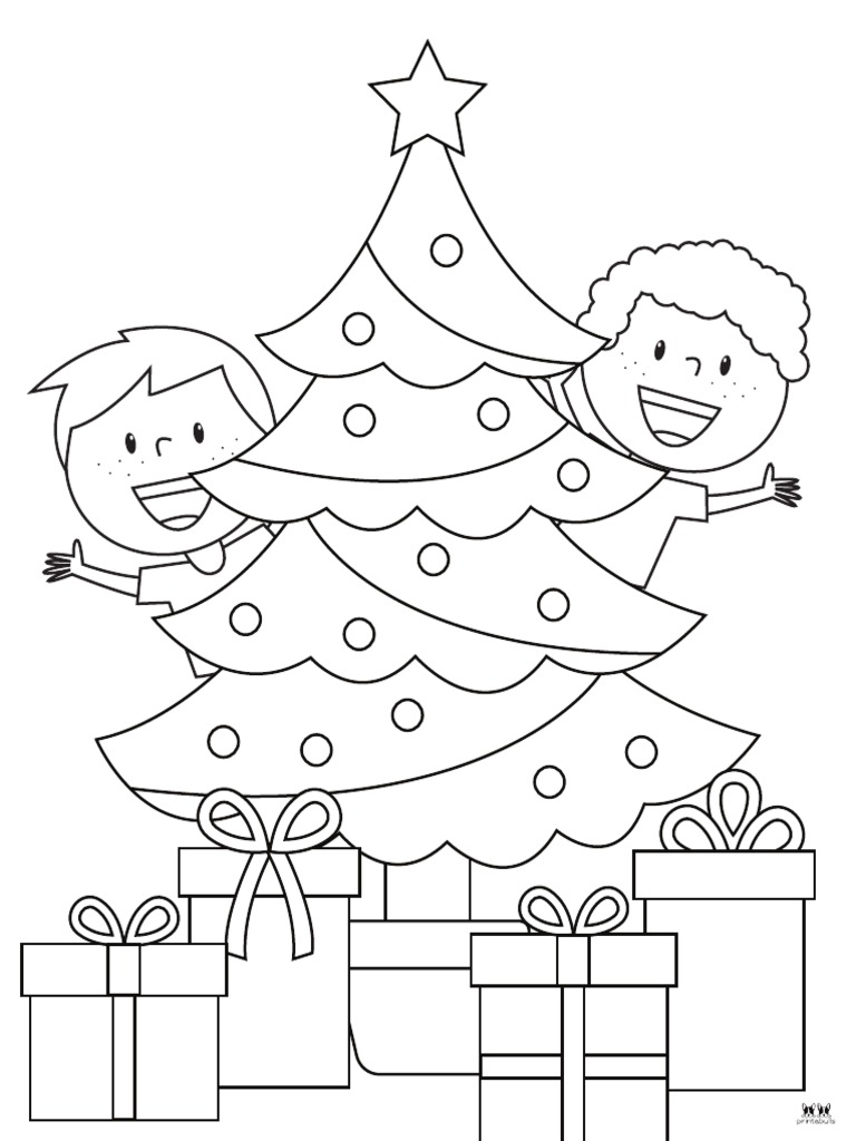 Printable Christmas Tree Coloring Page Page 4 | PDF