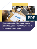 Communiquer Les 7 Fondamentaux de Sécurité Du Groupe FORVIA Sur Le Site de FORVIA Faurecia Caligny