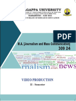 PG - M.A. - Journalism and Mass Communication - 309 24 - Video Production - MAJMC