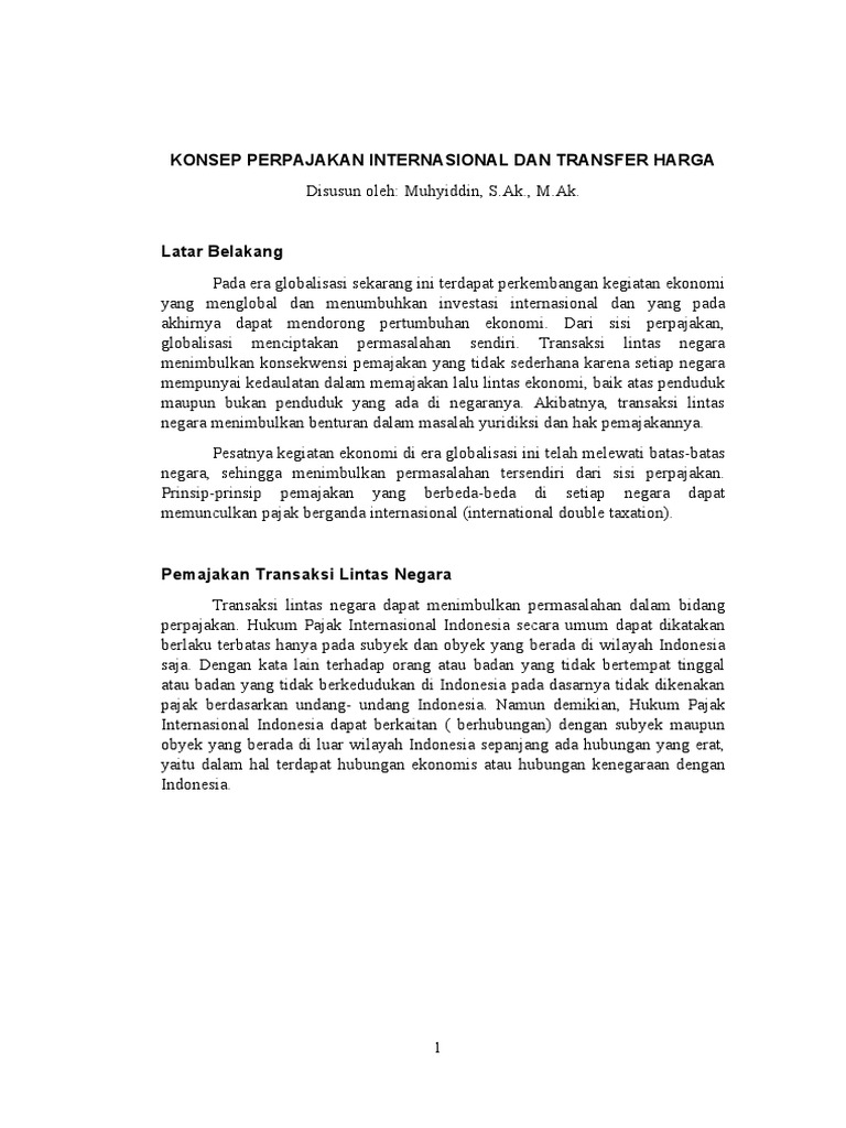 Modul Perkuliahan Sesi 14 - Konsep Perpajakan Internasional Dan ...