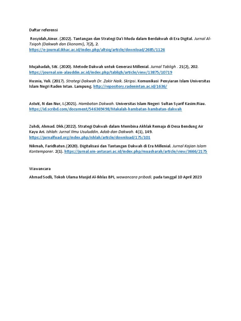 daftar referensi | PDF