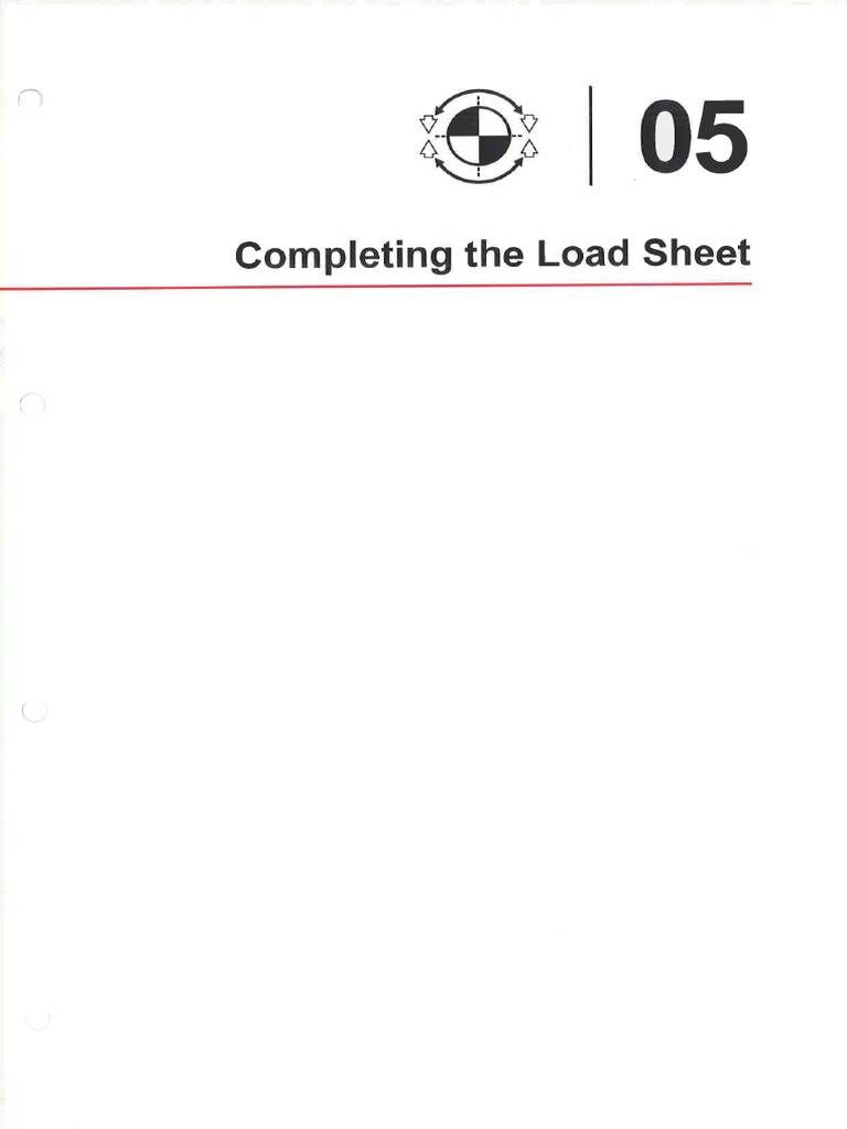 5 - Completing The Load Sheet | PDF