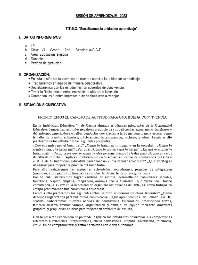 Promoviendo la Convivencia Escolar | PDF | Aprendizaje | Tolerancia