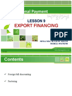Lesson 9 - Export Finacing