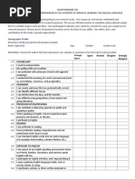 Questionnaires For Research