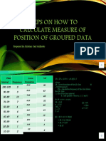 Steps On How To Calculate Measure of Position
