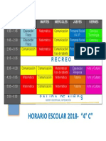 Horario 4° Grado - 2018