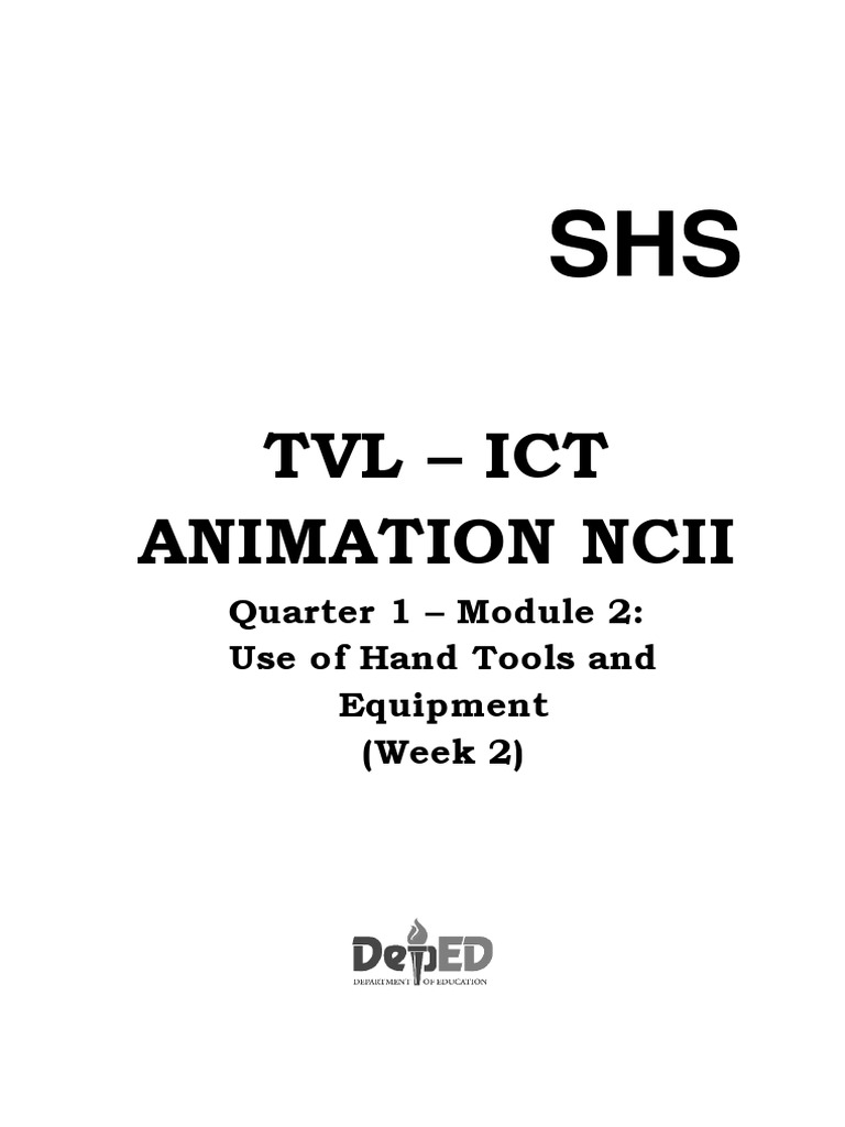 Tvl Ict Animation Ncii Q1 Module 2 Passed Pdf Pencil Image Scanner