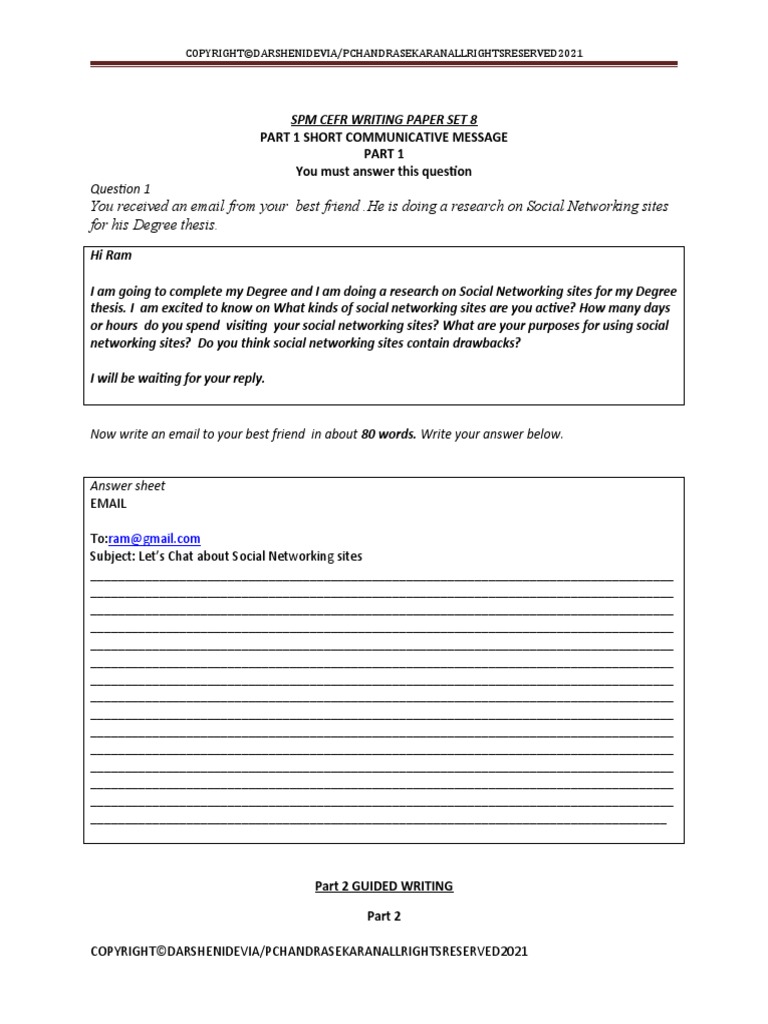 SPM Cefr Writing Paper Set 8 | PDF | Career & Growth | Business