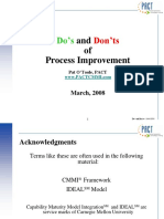 Dos and Dots of Process Improvement