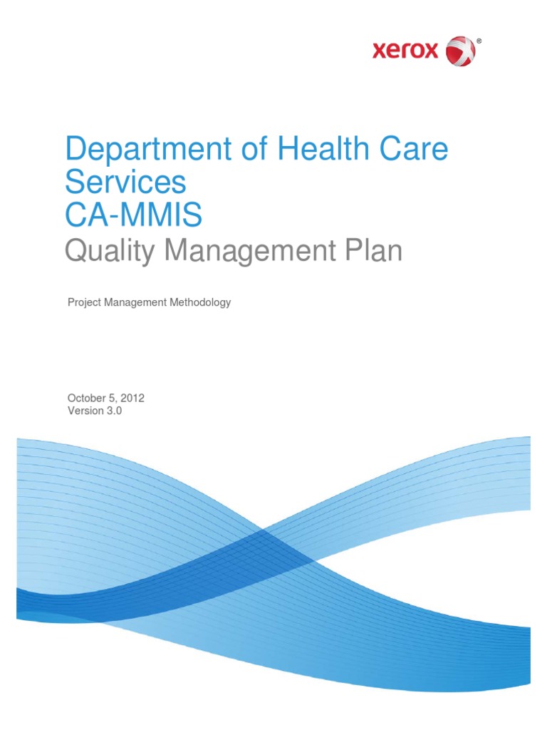 Dhcs Ca Mmis Qualitymanagementplan Pdf Quality Assurance Quality