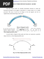 CE8602 Unit 3 Analysis of Three Hinged Parabolic Arches