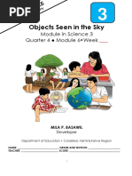GRADE 3 SCIENCE (Natural Objects in The Sky | PDF