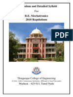 BE Mechatronics 2018 Syllabus