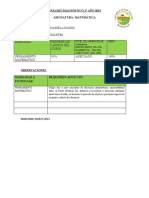 Diagnóstico 1° Matemática Marzo 2023