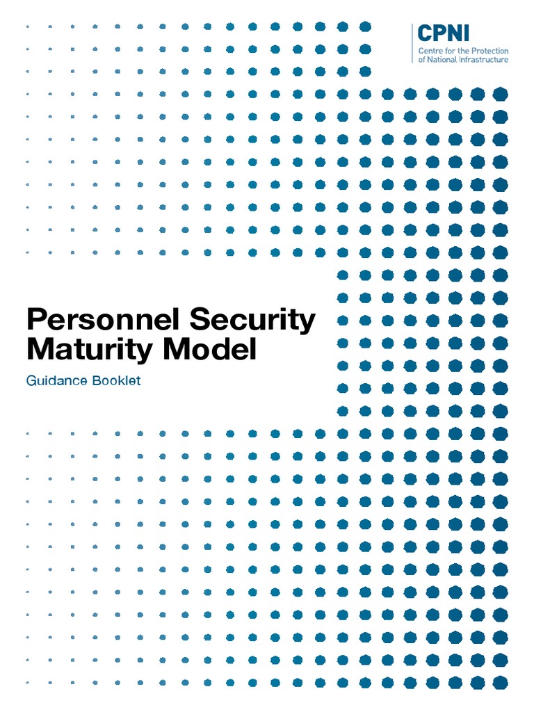 Personnel Security Maturity Model Guide | PDF | Computers