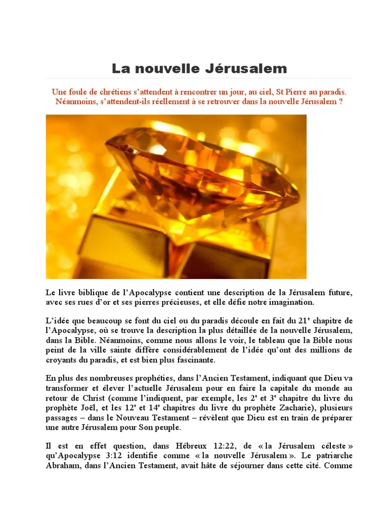 La Nouvelle Jérusalem PDF