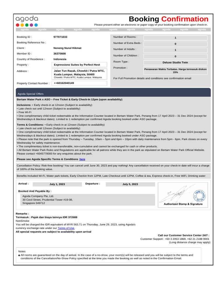Confirmation Booking | PDF | Service Industries