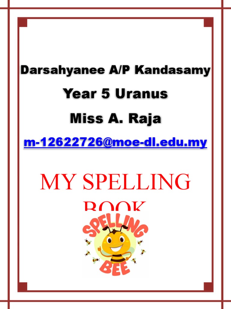 Label Buku English Spelling Tahun 5 2023 PDF