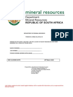 Department of Mineral Resources Proposal.