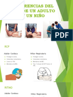 Diferencias Del RCP de Adulto y Niño