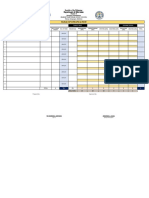 Table of Specification