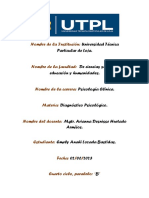 DIagnóstico Psicológico Ensayo