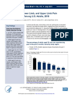 Back, Lower Limb, and Upper Limb Pain Among U.S. Adults, 2019