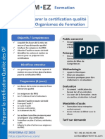 Préparer La Certification Qualité Des Organismes de Formation Formation