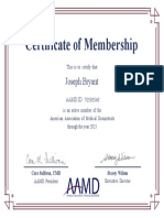Proof of Membership Certificate