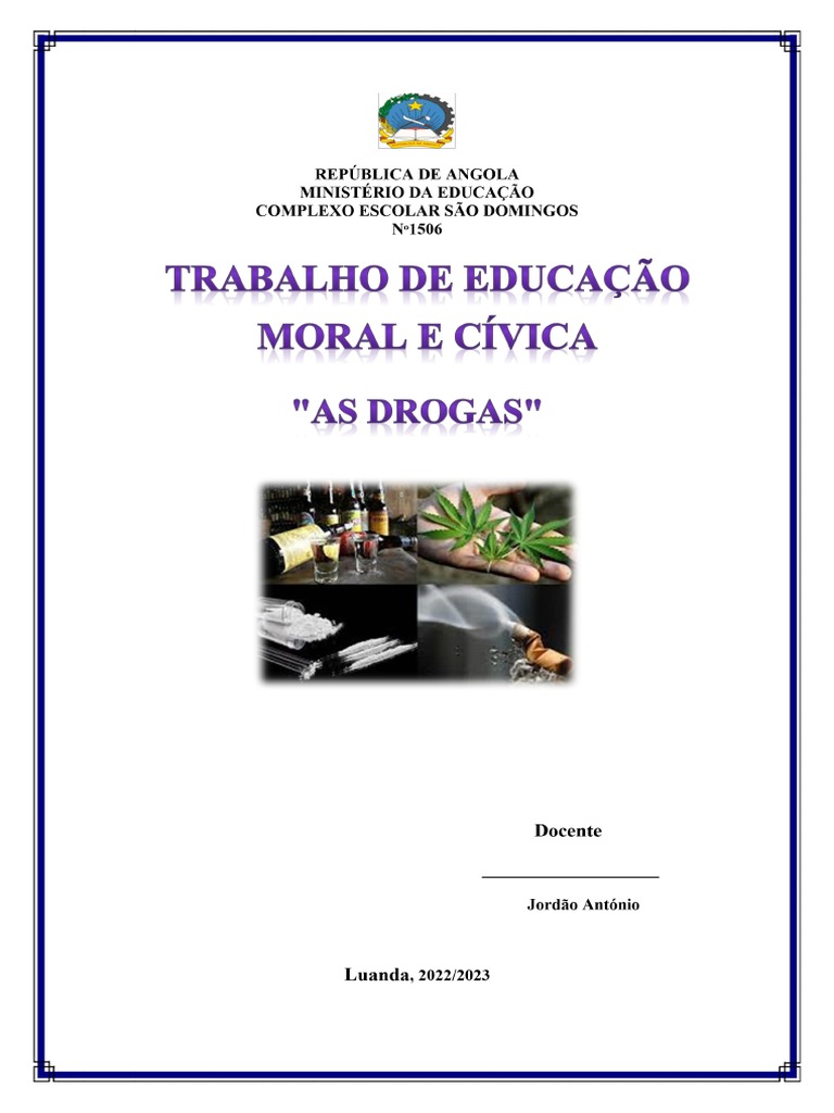 Trabalho de Drogas | PDF | Drogas psicoativas | Cocaína