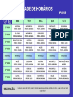 Grade de Horários: 2023 6º Ano B