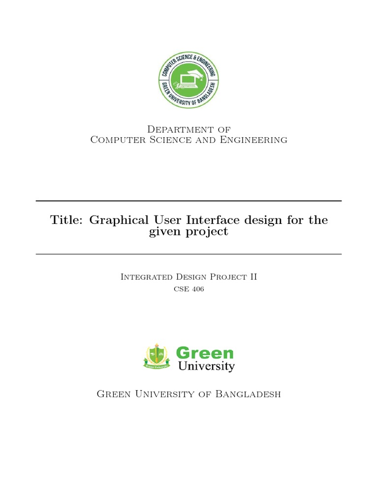 Lab Manual 04 CSE 406 Integrated Design Project II | PDF | Graphical ...