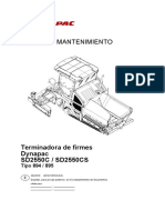 Manejo Y Mantenimiento: Terminadora de Firmes Dynapac SD2550C / SD2550CS