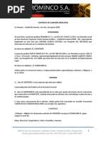 Contrato de Comisión Mercantil