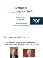 Artificial Intelligence Lecture 01