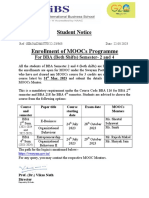 Enrollment of Moocs Programme: Student Notice