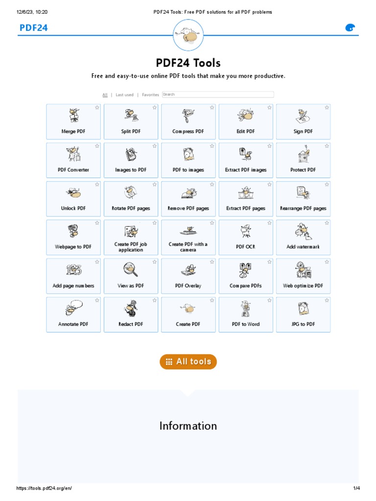 PDF24 TOOLS FREE PDF SOLUTIONS FOR ALL PDF PROBLEMS visual data 2