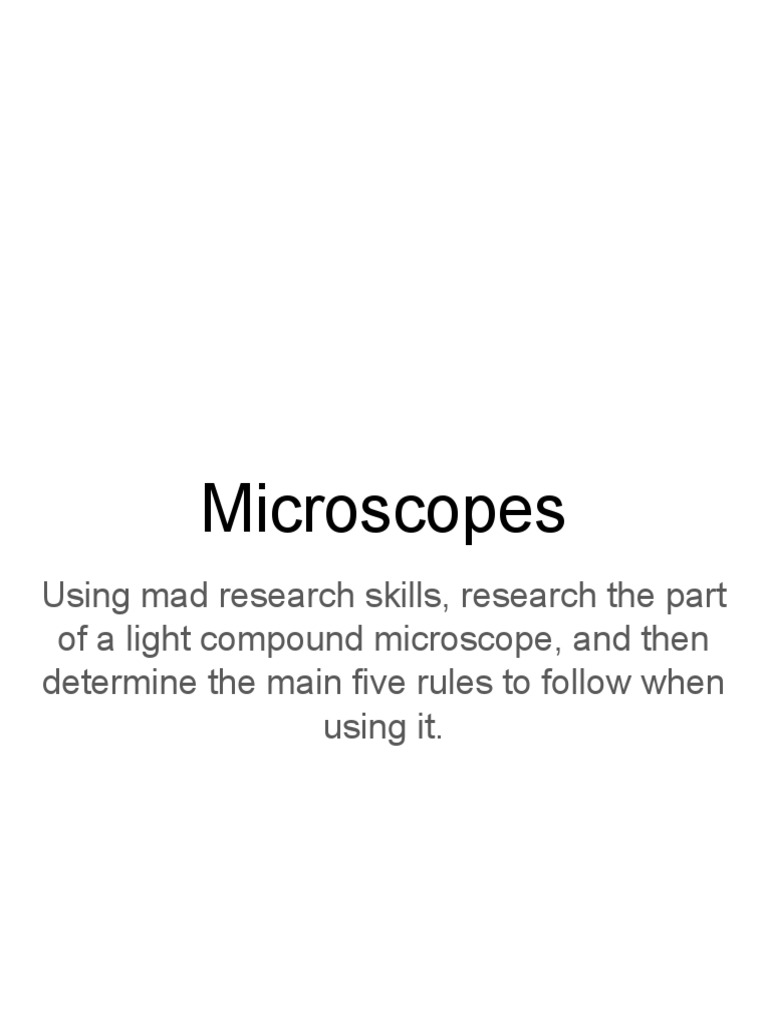 Microscope Rules PDF