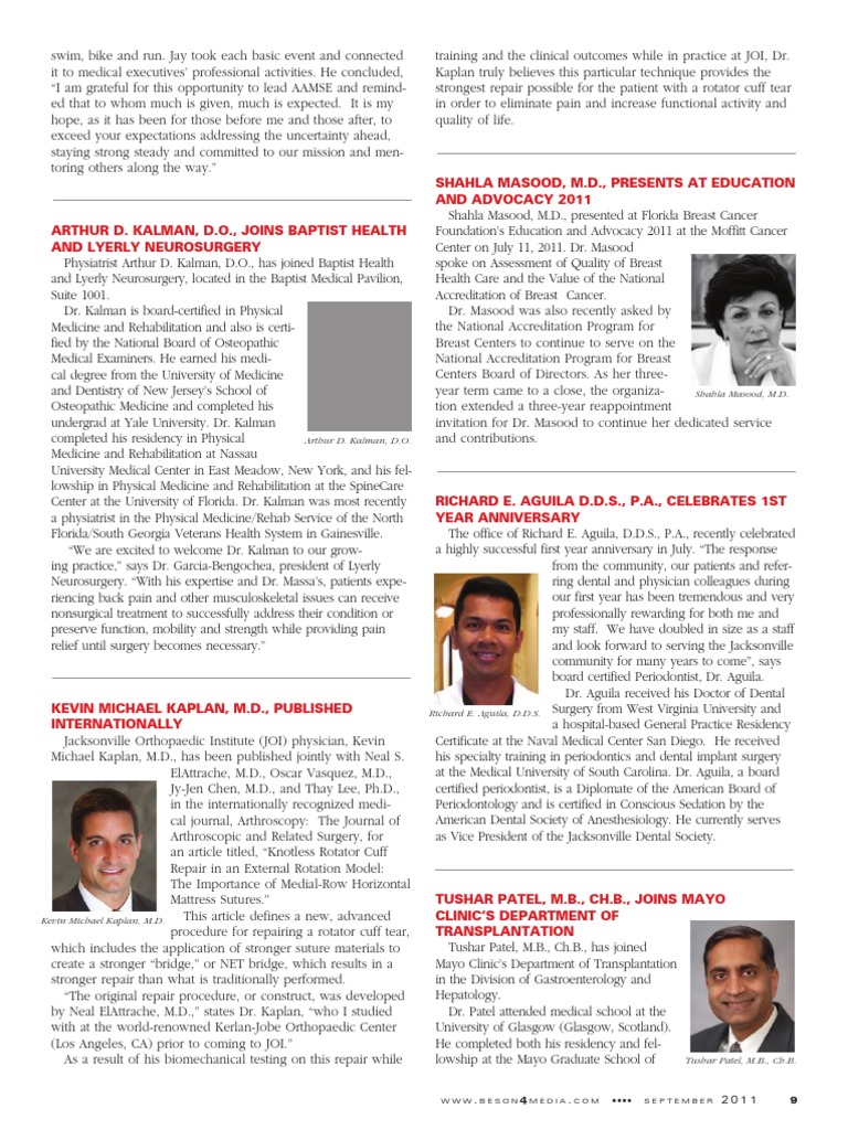 Florida Doctor Magazine: 1st Year Anniversary Announcement | PDF ...