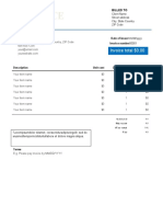 Moving Compnay Residentail Template Invoice Word 3